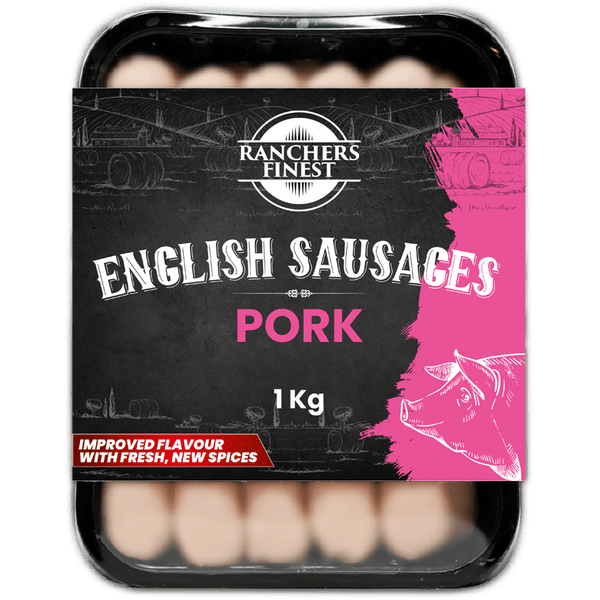 Ranchers Finest English Style Pork Sausages 1kg Le Gourmet Delicatessen