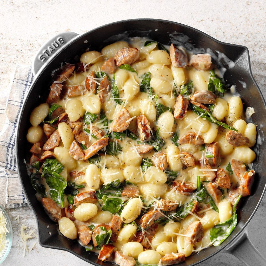 Gnocchi with Spinach and Chicken Sausage Recipe