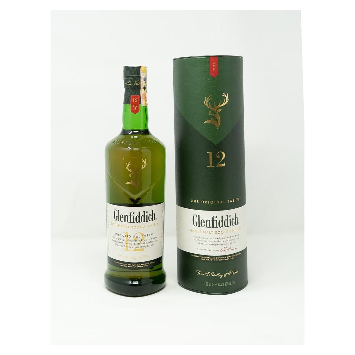 Glenfiddich Single Malt 12Yr Scotch Whisky 40% - 1Ltr