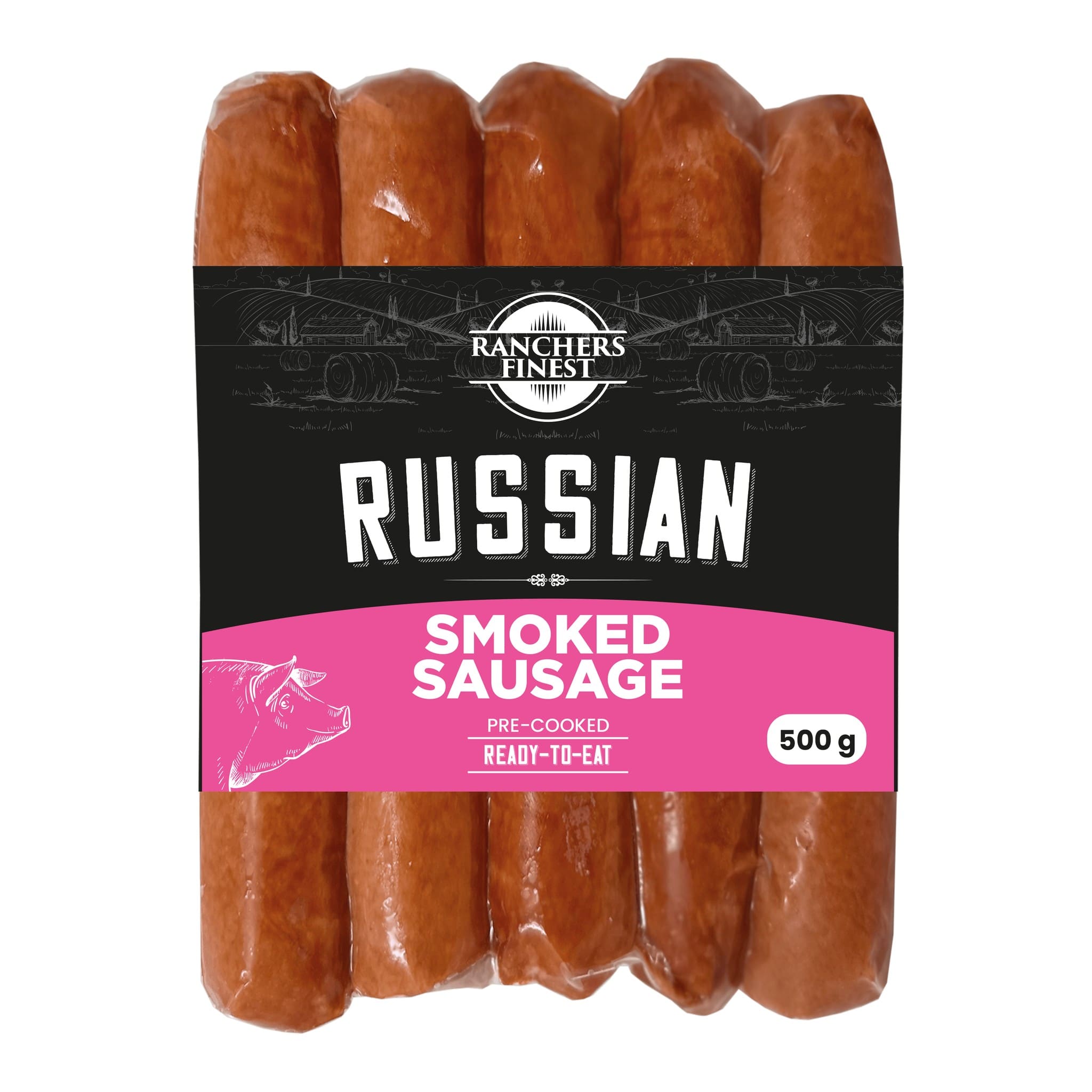 Ranchers Finest Smoked Russian sausage 500g