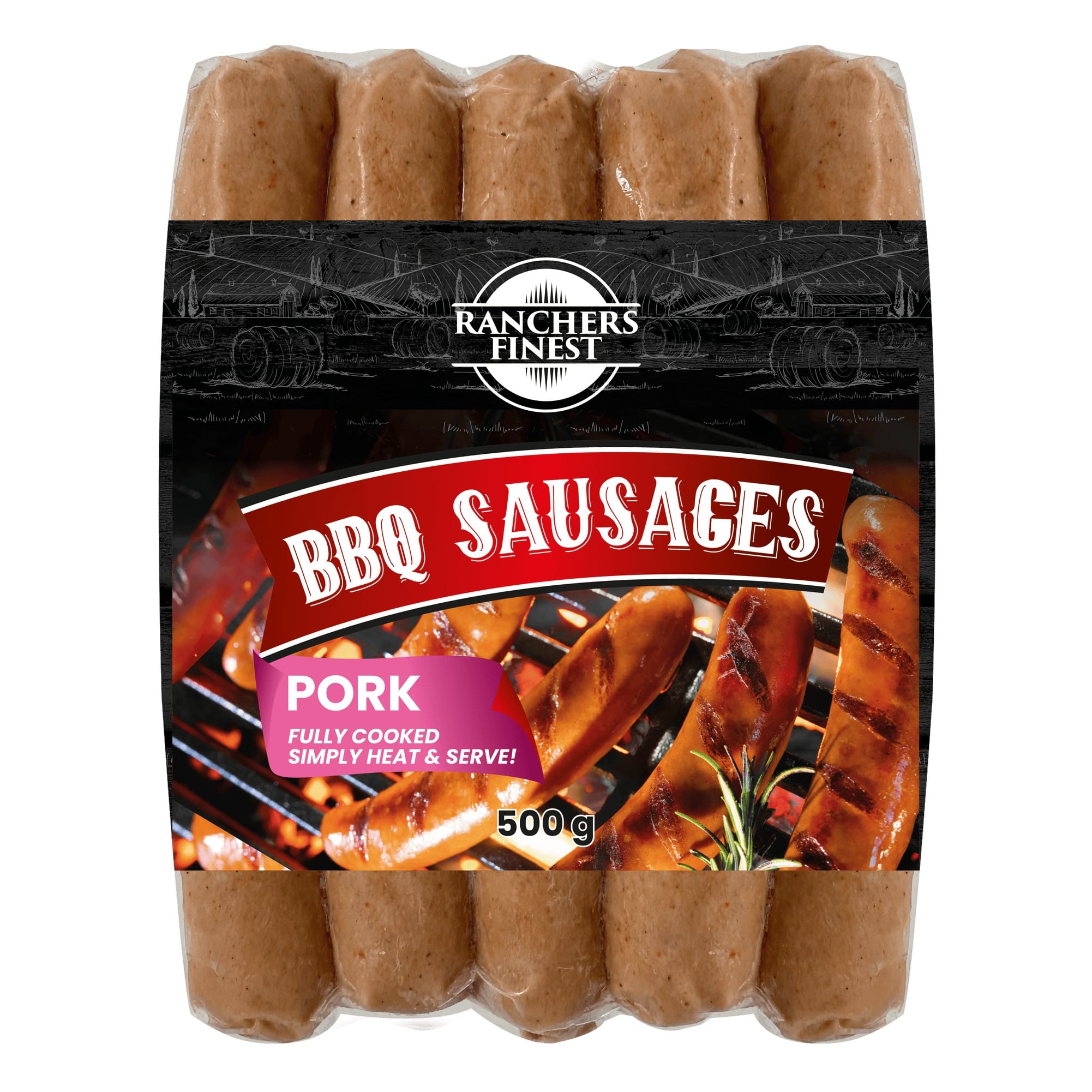 Ranchers Finest Pork BBQ Sausages 500g