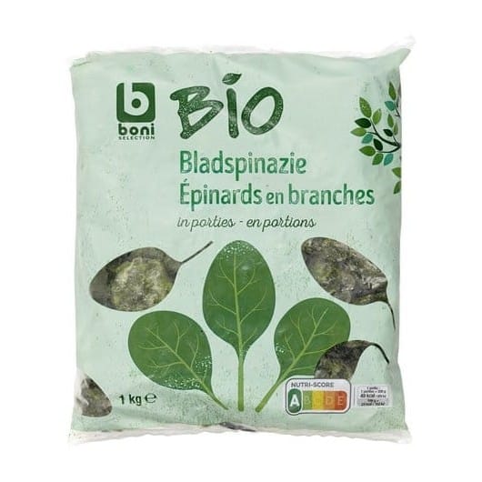 Boni Bio Leaf Spinach Frozen 1kg
