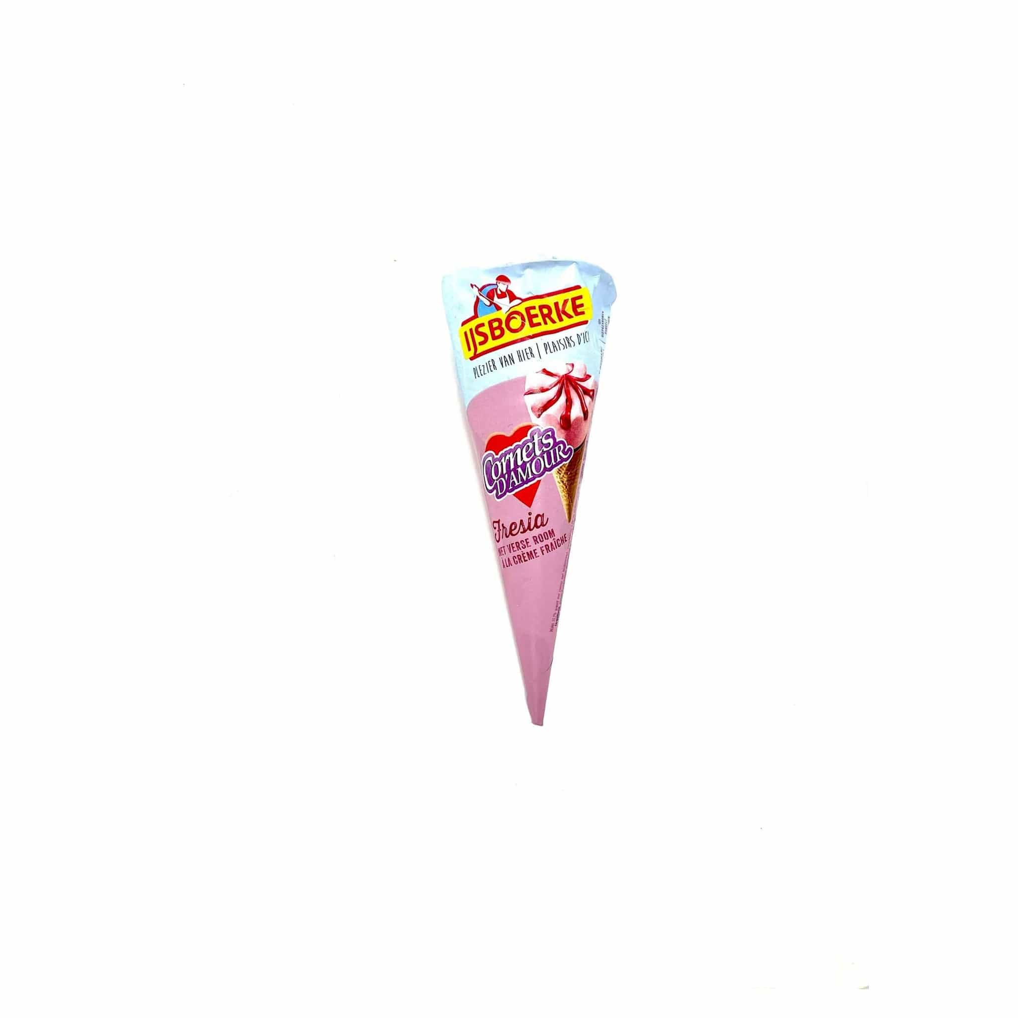 Ijsboerke Strawberry Cornet Ice cream 120ml