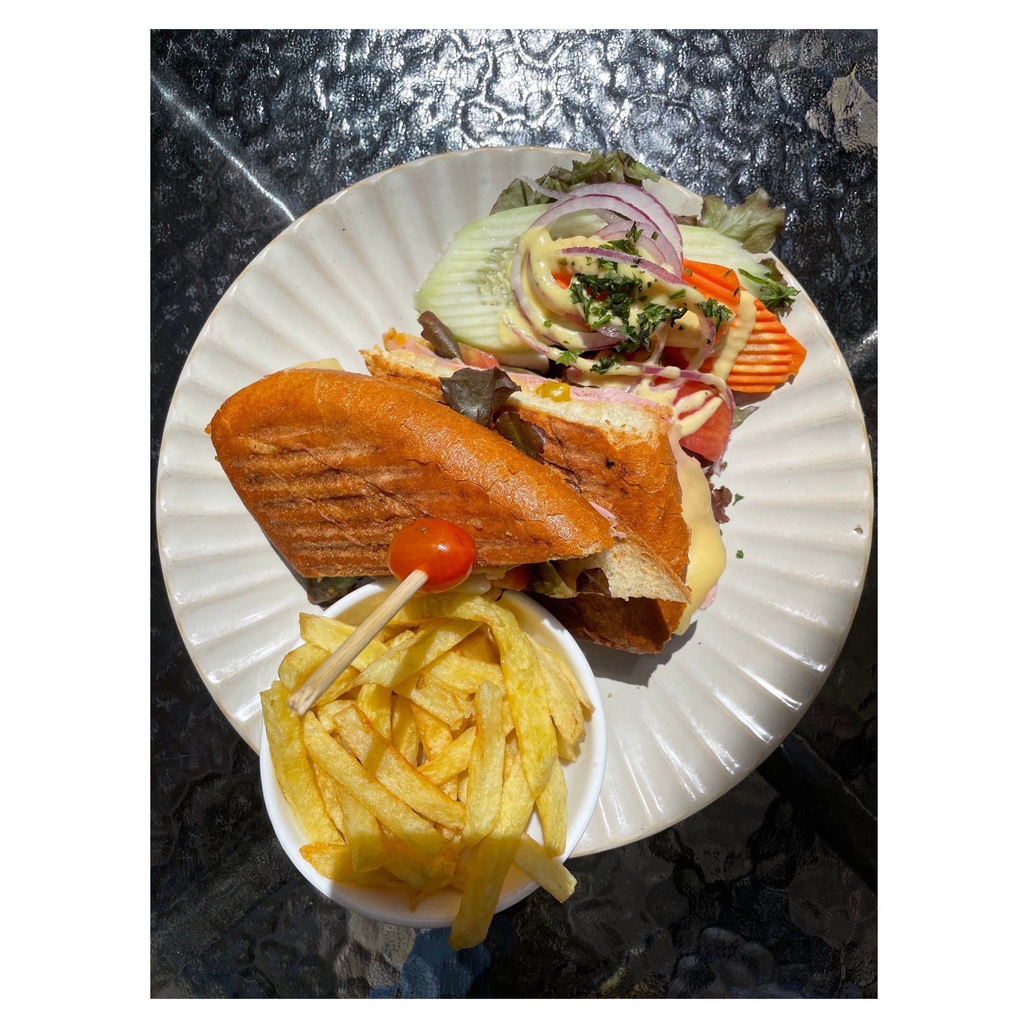 Coronation chicken sandwich
