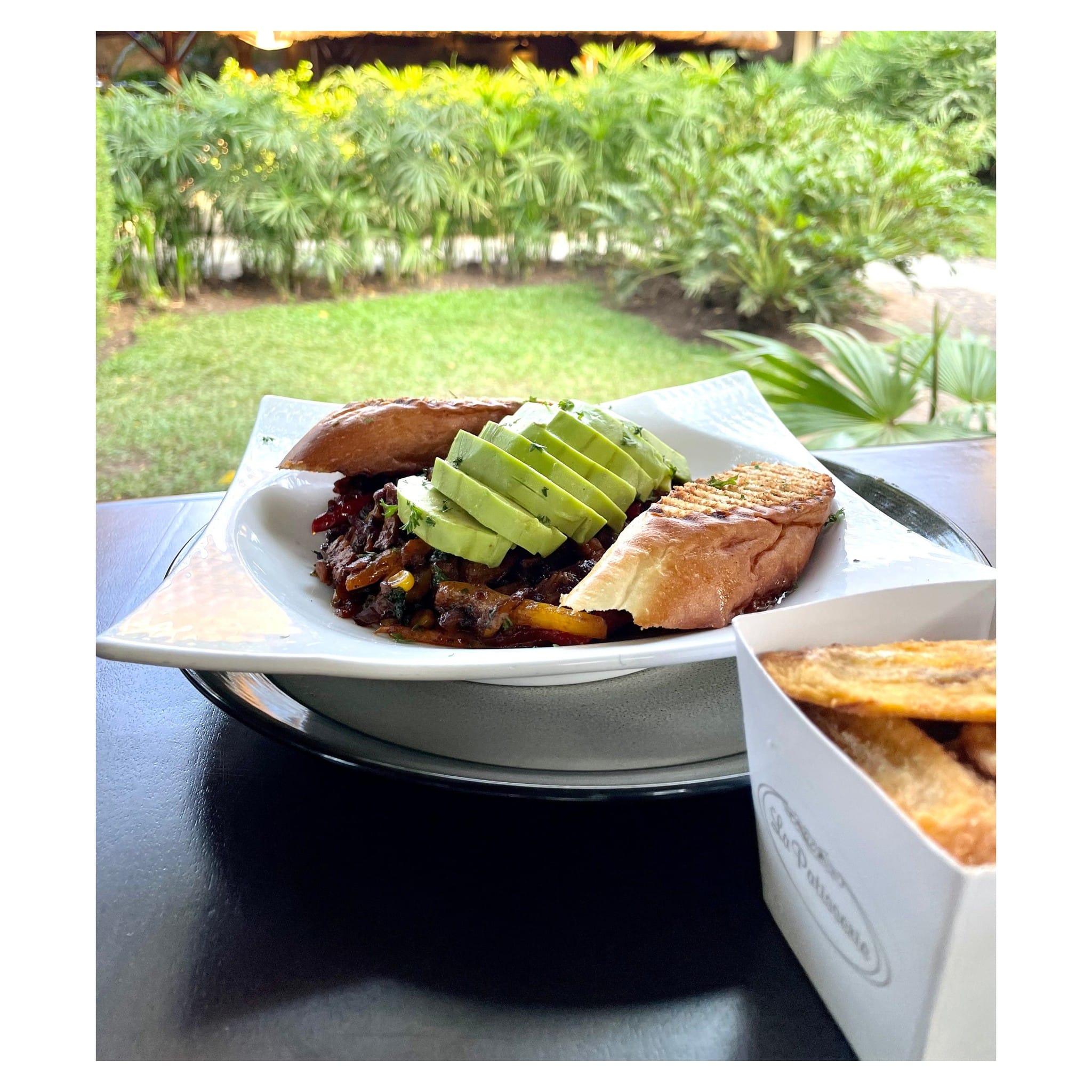 Chicken Fajitas with Turkish Bread & Fried Plantain