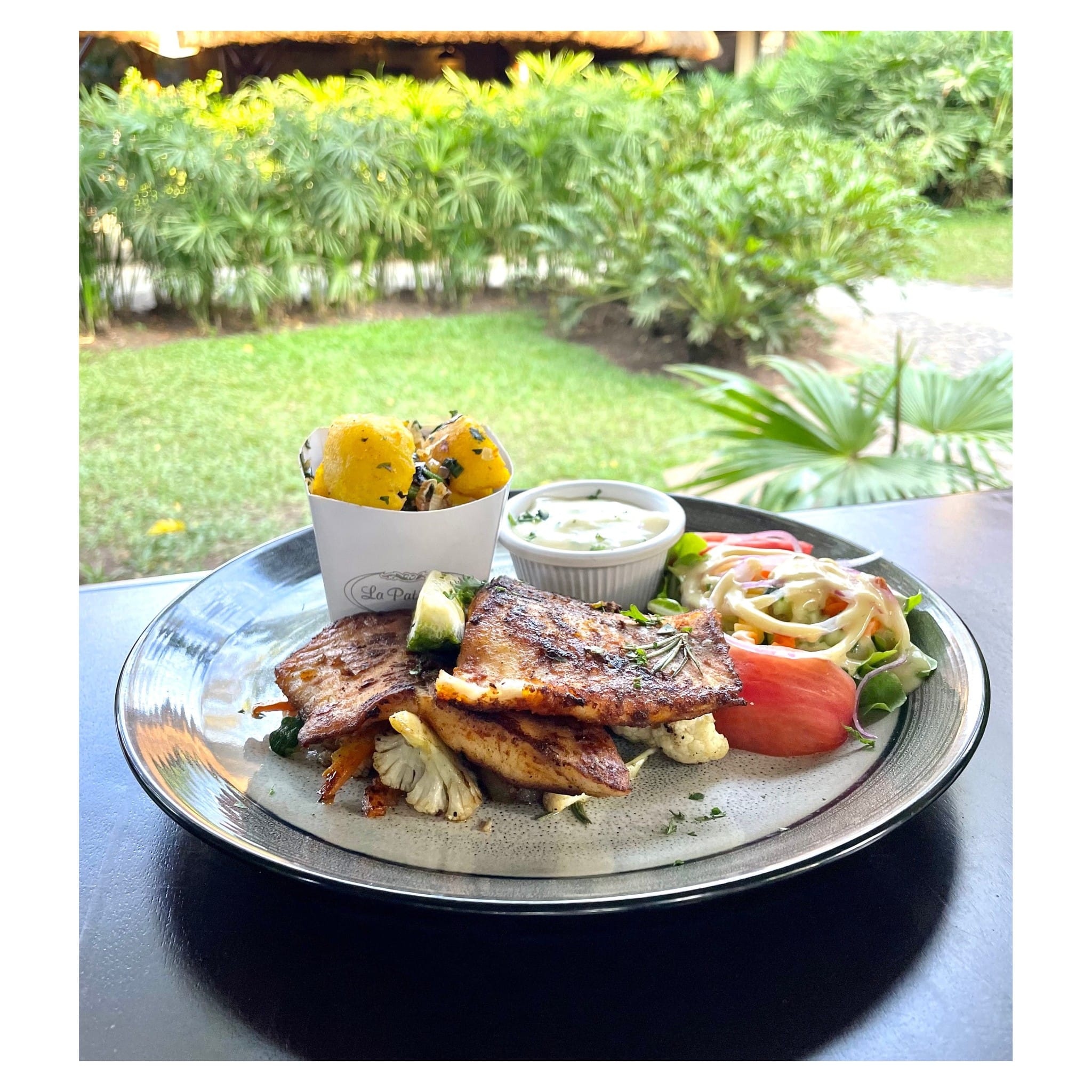 Grilled Fish Steak with Garlic & Ginger