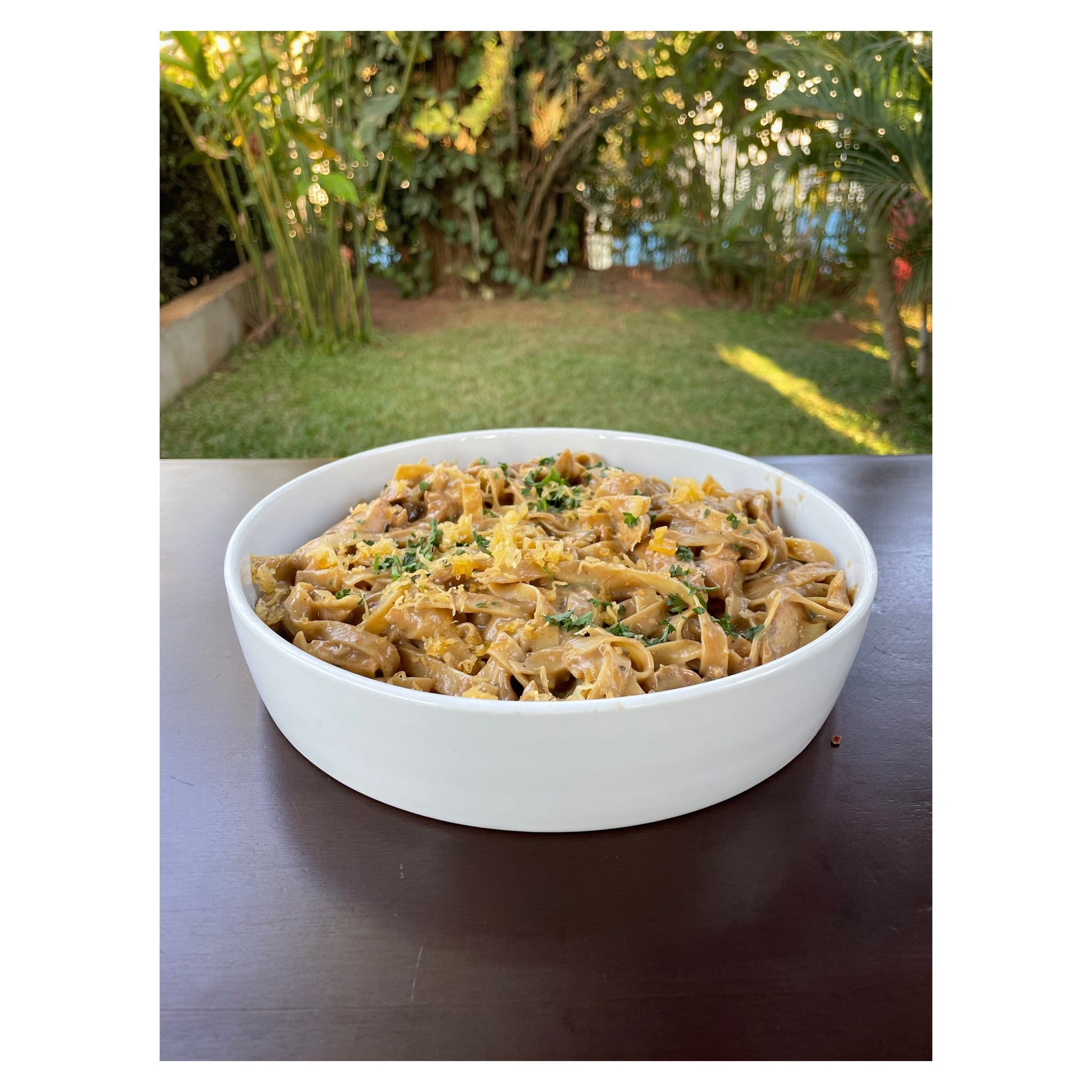 Penne Pasta with Creamy Chicken & Mushroom Sauce