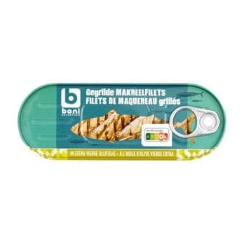 BONI grilled mackerel fil.olive oil 120g