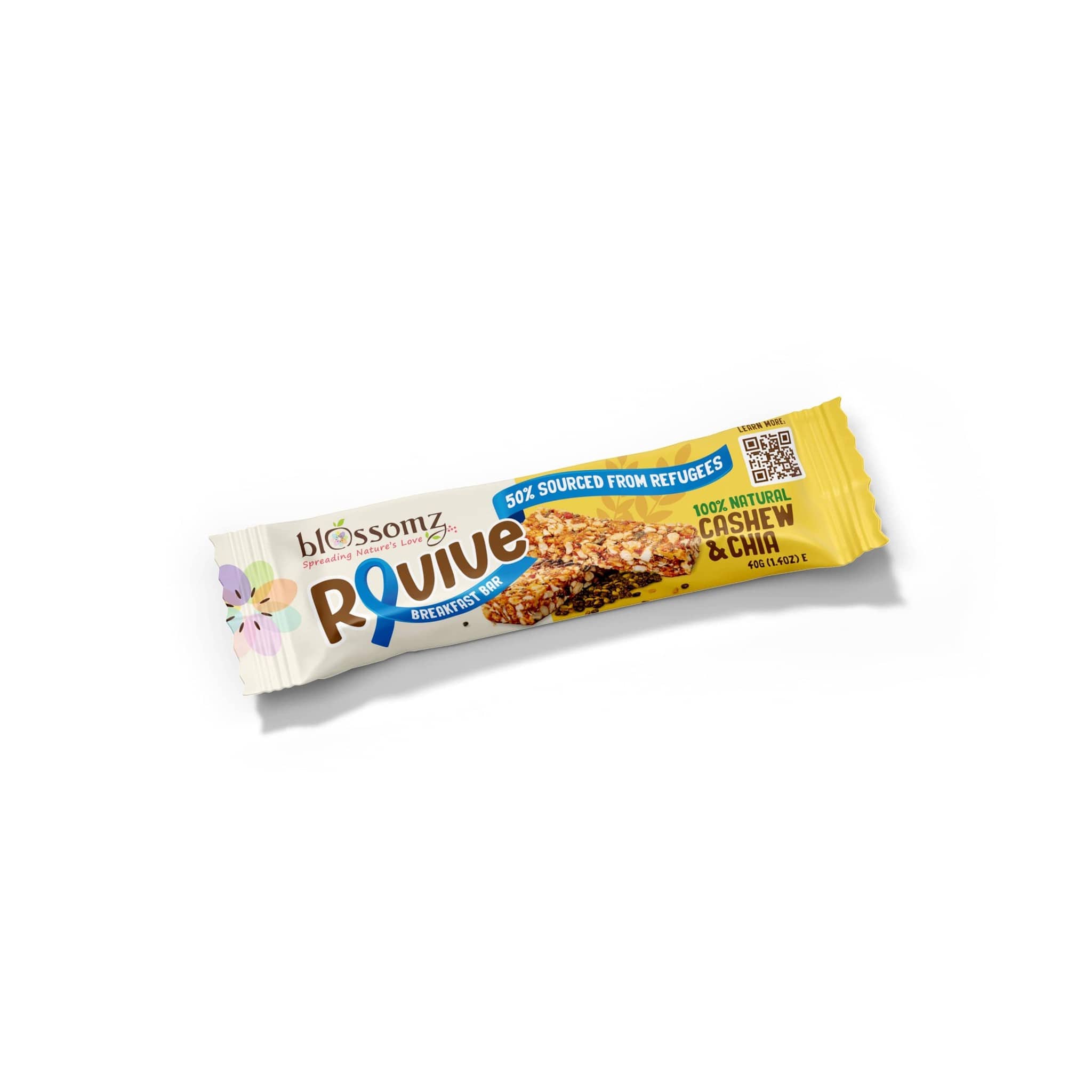Blossomz Revive Breakfast Bar Cashew & Chia 40g
