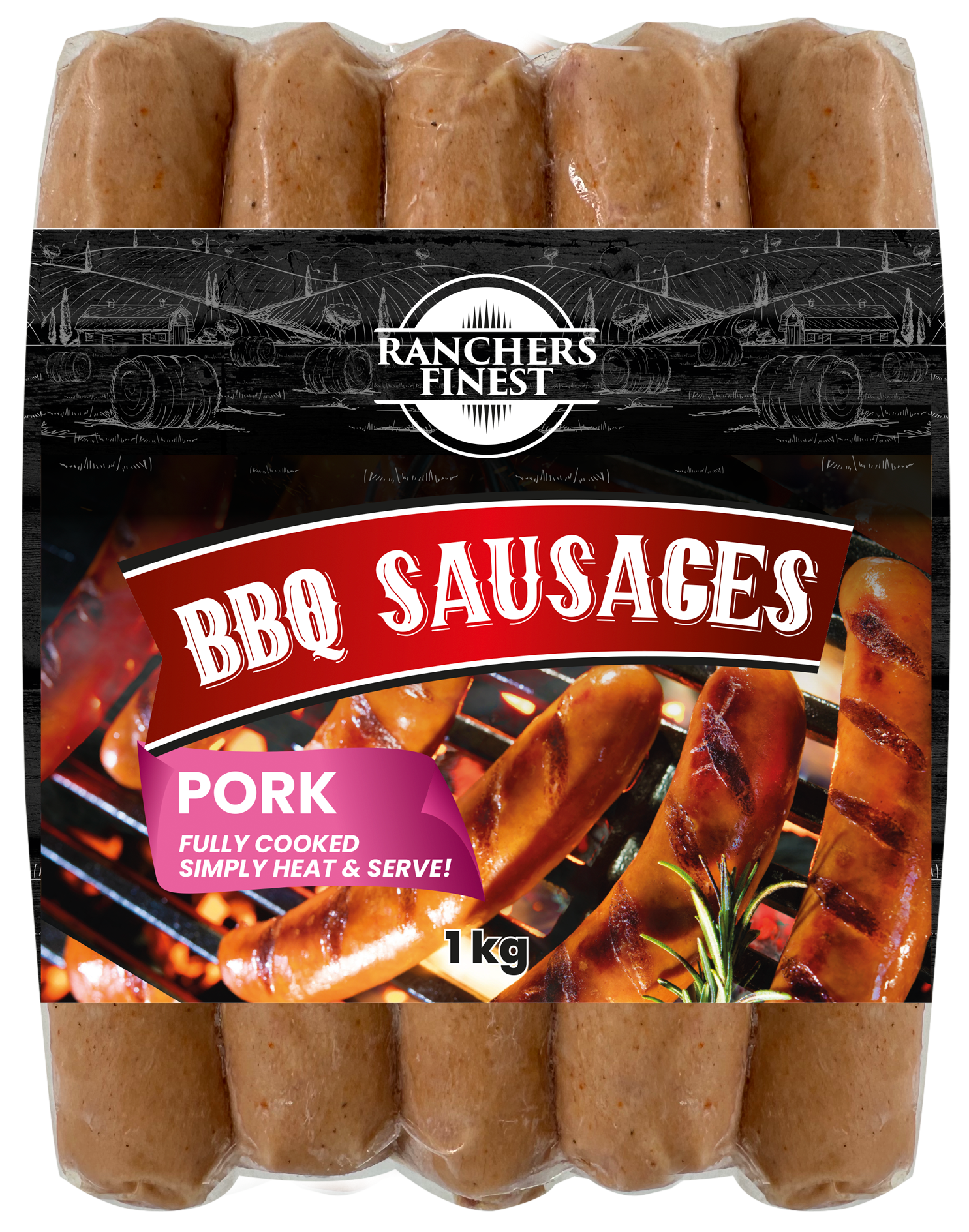 Ranchers Finest Pork BBQ Sausages 1kg