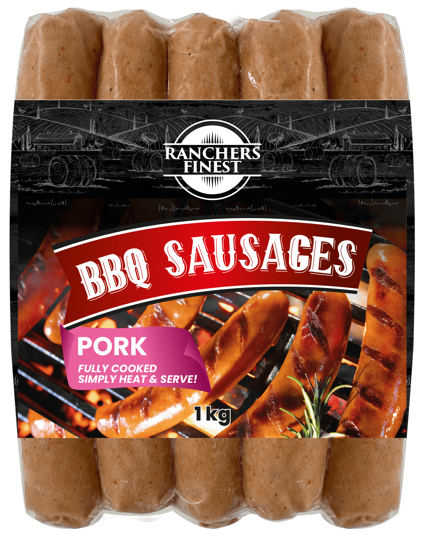 Ranchers Finest Pork BBQ Sausages 1kg