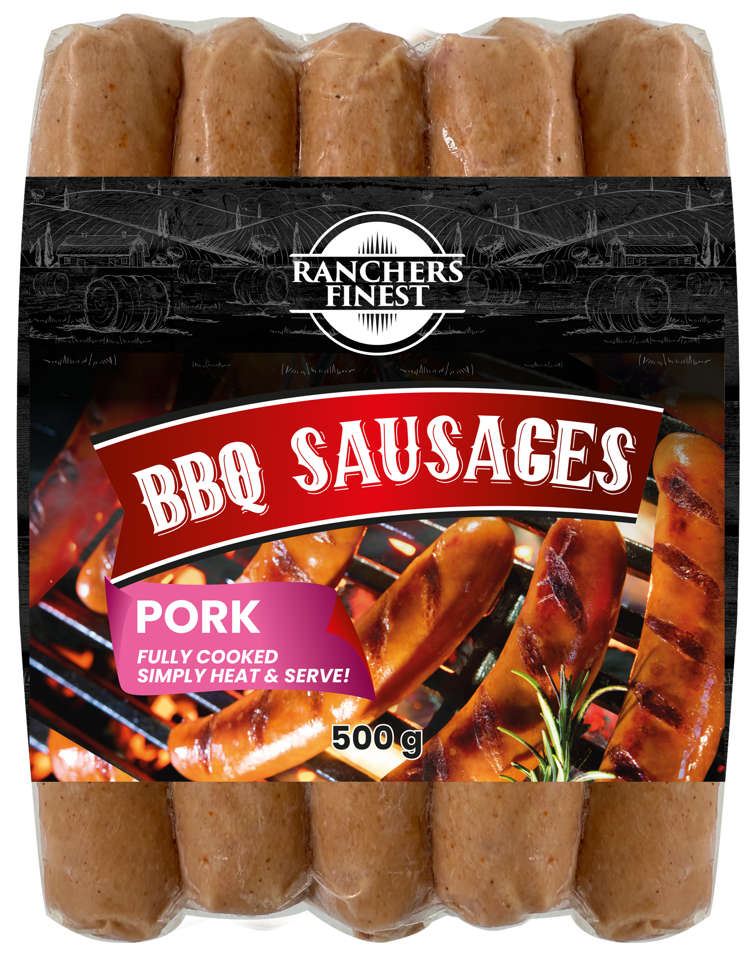 Ranchers Finest Pork BBQ Sausages 500g