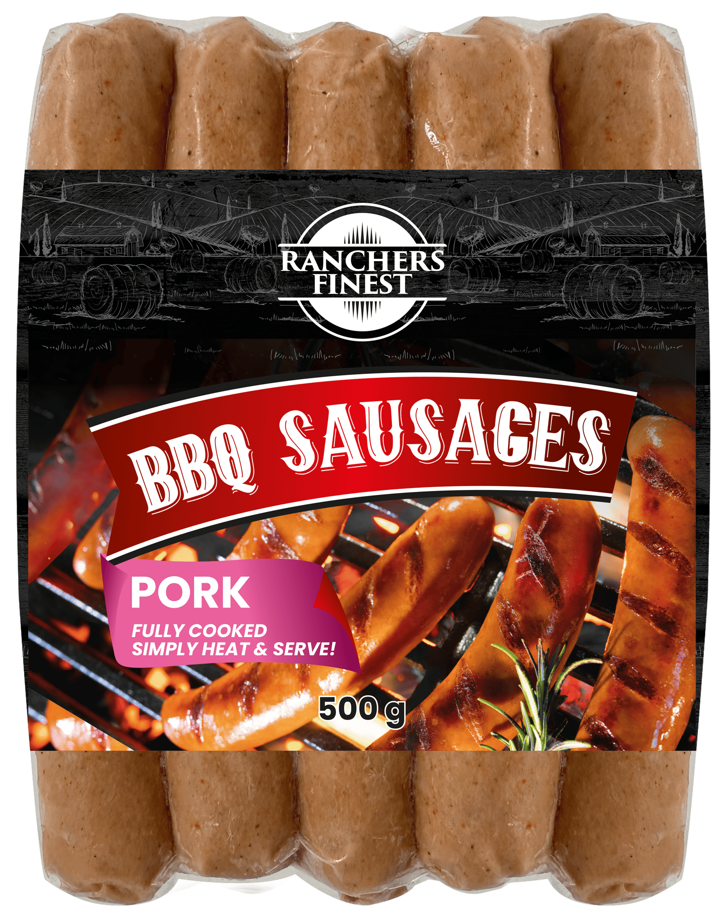Ranchers Finest Pork BBQ Sausages 500g