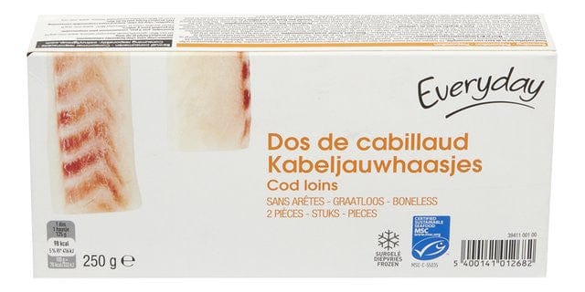 Everyday Boneless Cod Fillet 250g