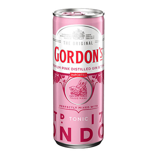 GORDONS DRY PINK AND TONIC 330ML