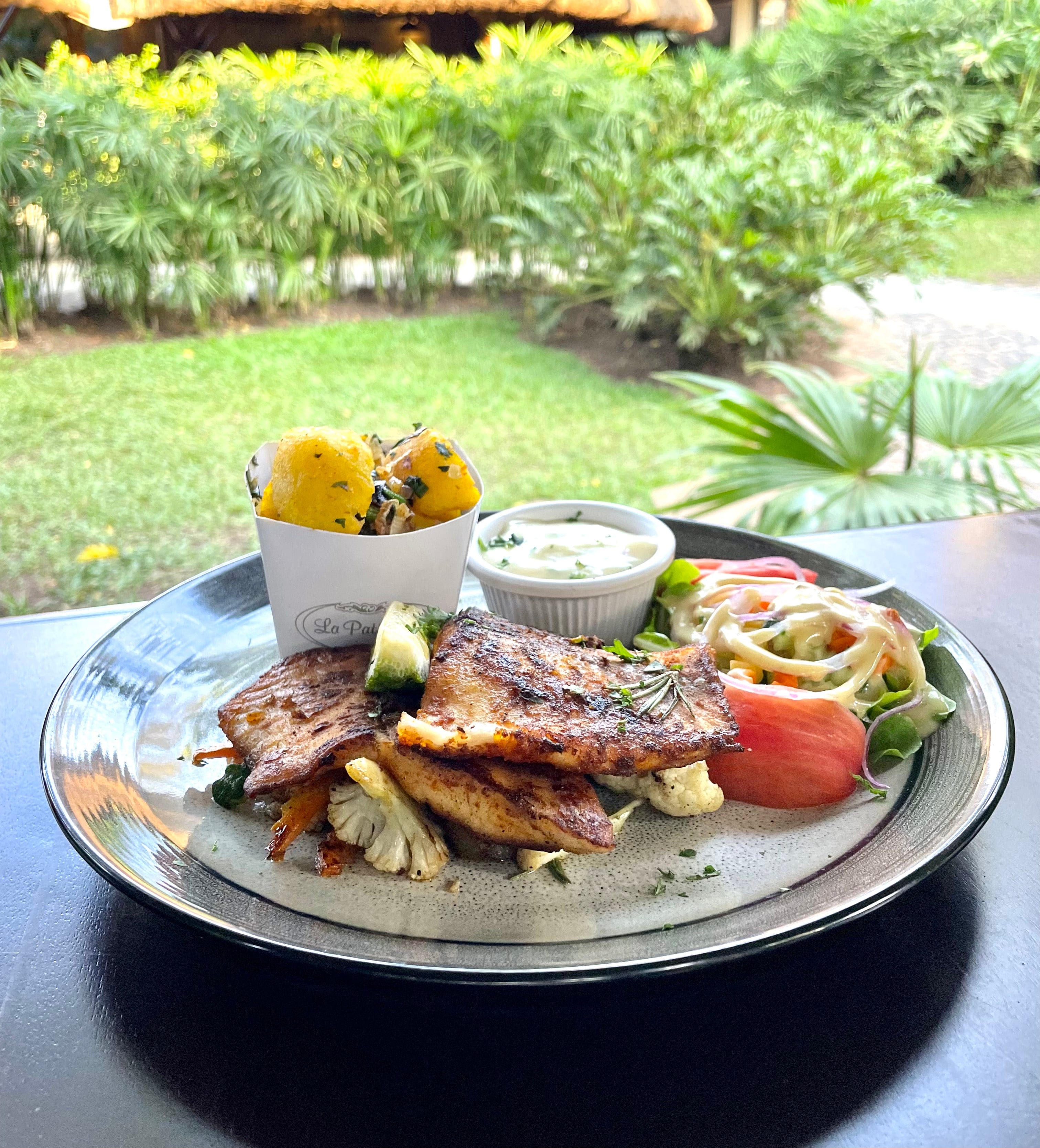 Grilled Fish Steak with Garlic & Ginger