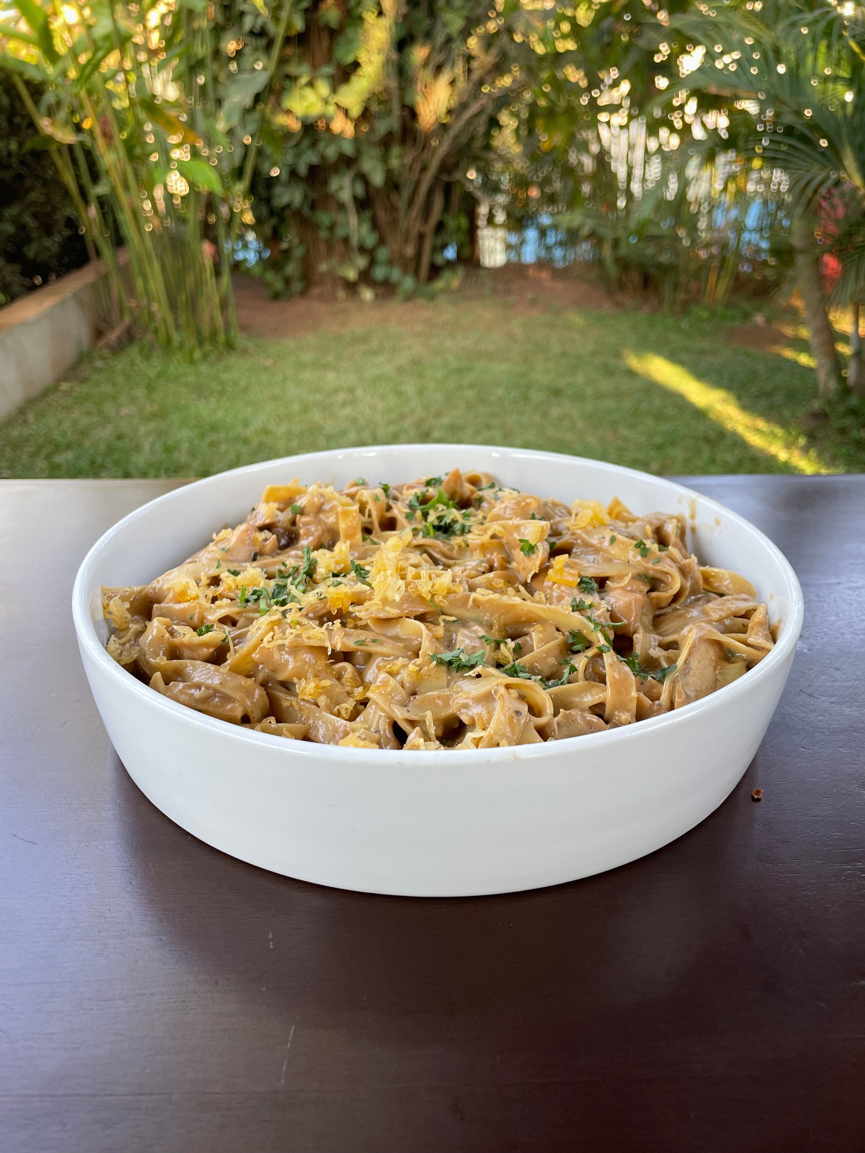 Penne Pasta with Creamy Chicken & Mushroom Sauce