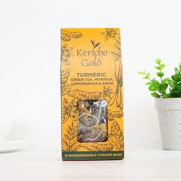 Kericho Gold turmeric, Green tea, Moringa, Lemongrass & anise 15bags