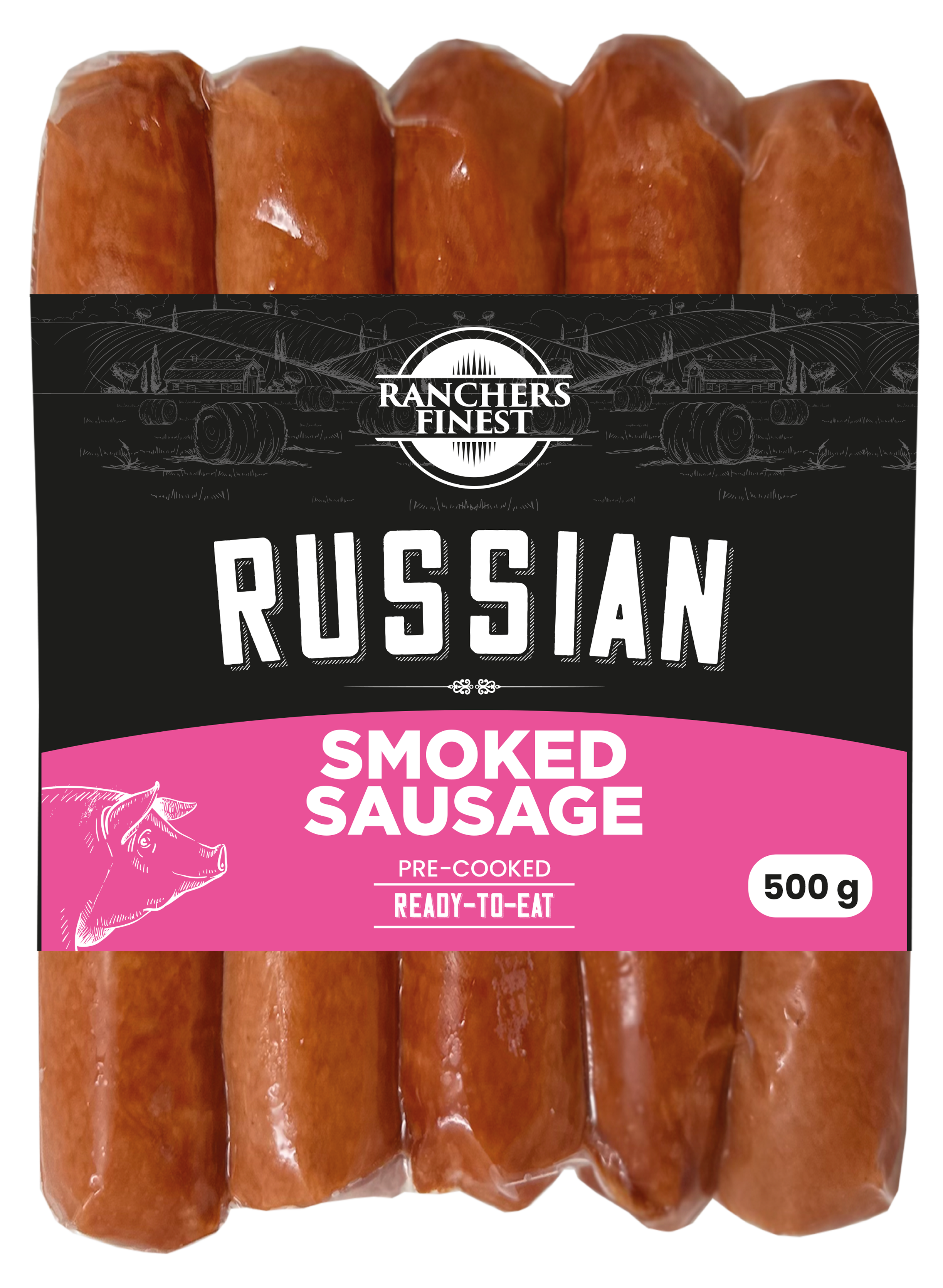 Ranchers Finest Smoked Russian sausage 500g