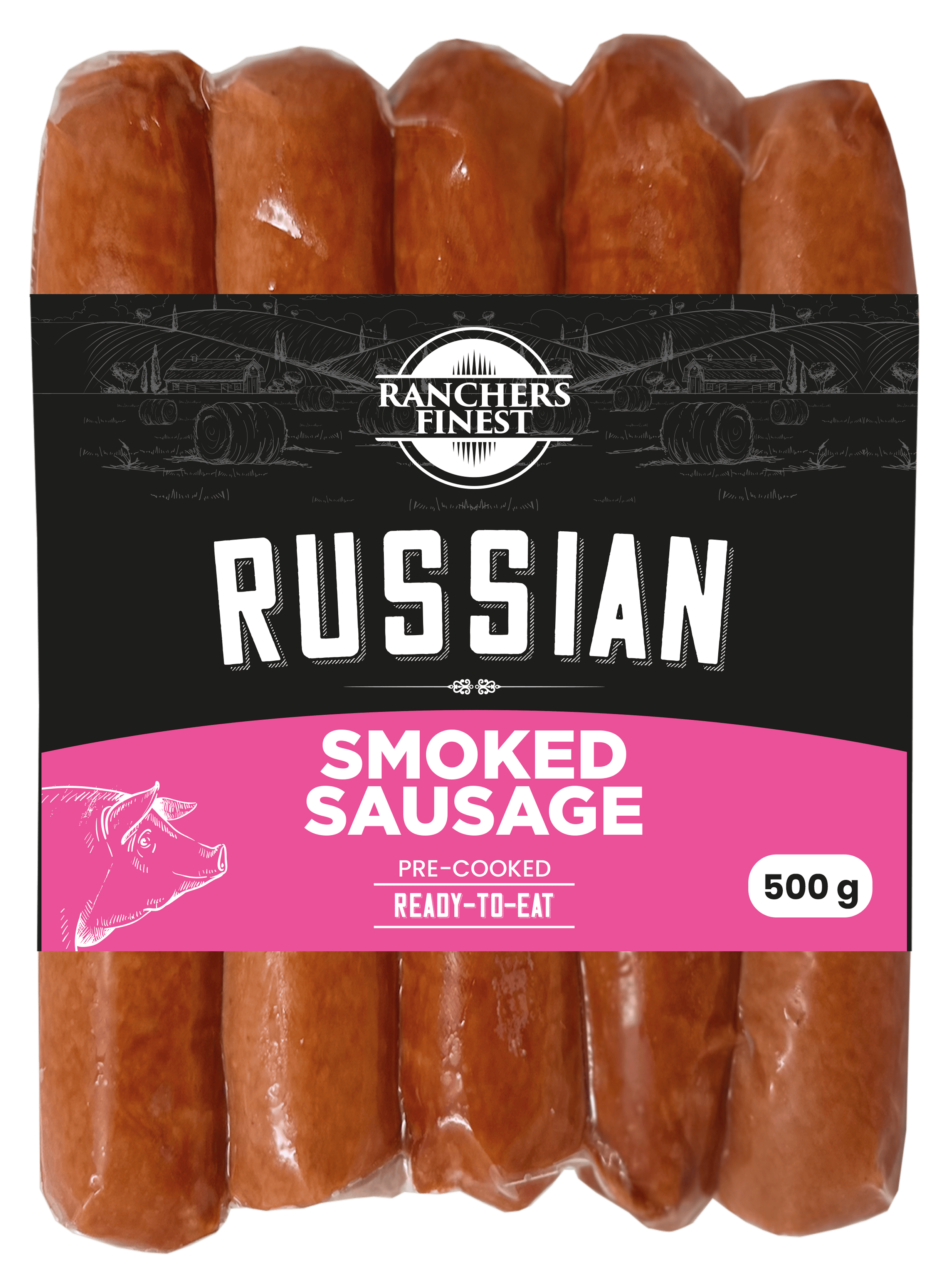 Ranchers Finest Smoked Russian sausage 500g