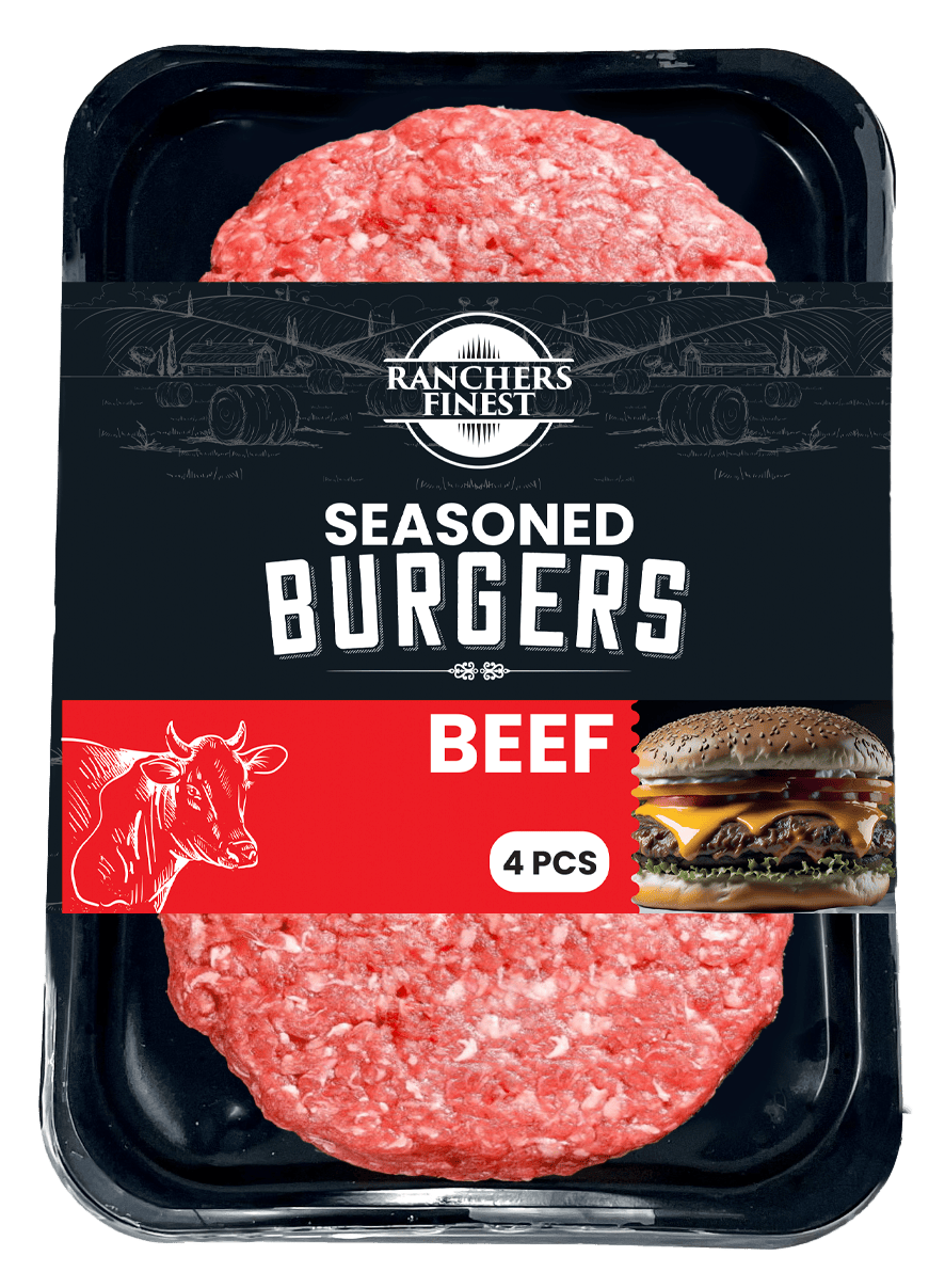 Ranchers Finest Beef Burger Patties 4 Pc Frozen
