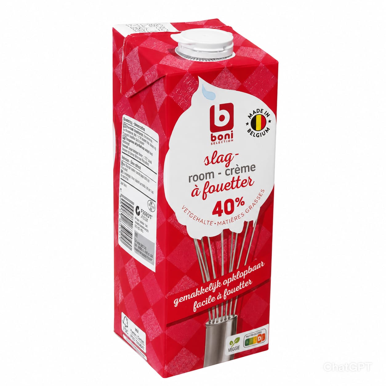 BONI WHIPPING CREAM 40% 1L