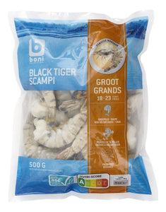 Boni Black Tiger Scampi Groot Grands Unpeeled 500g