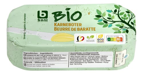 BONI BIO CHURNED BUTTER UNSALTED 250G