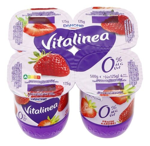 VITALINEA &Fruits Strawberry 0% Yoghurt 125g