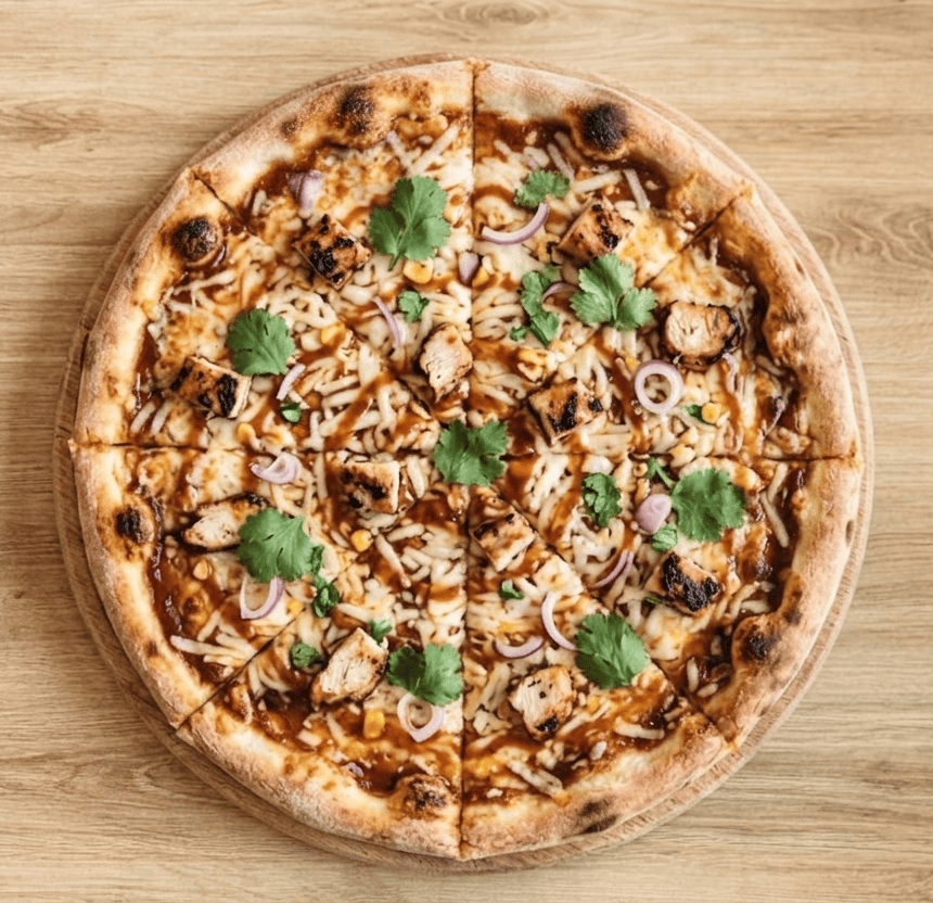 BBQ chicken pizza
