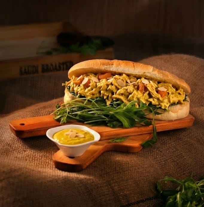 Coronation chicken sandwich
