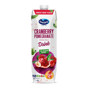 Ocean  Spray Cranberry and Pomegranate No Sugar 1ltr