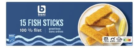 Boni Boneless Fish Sticks 15*30g. 450g