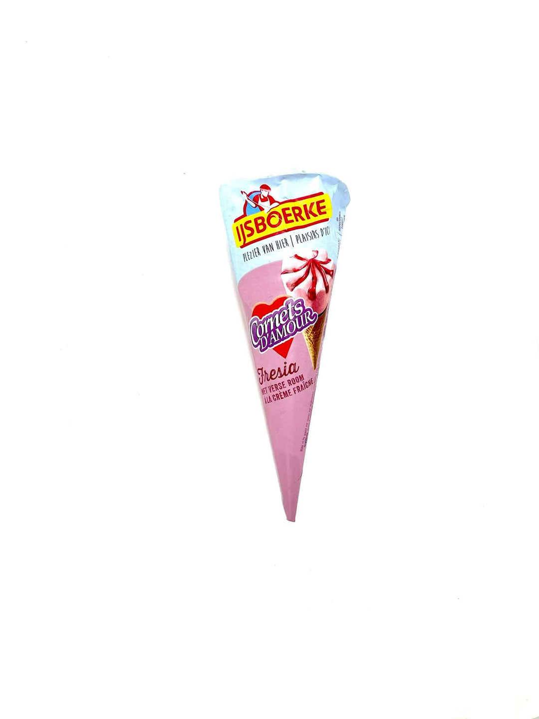 Ijsboerke Strawberry Cornet Ice cream 120ml