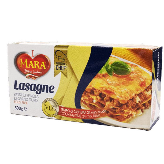 Mara Lasagne Pasta Egg Free 500g